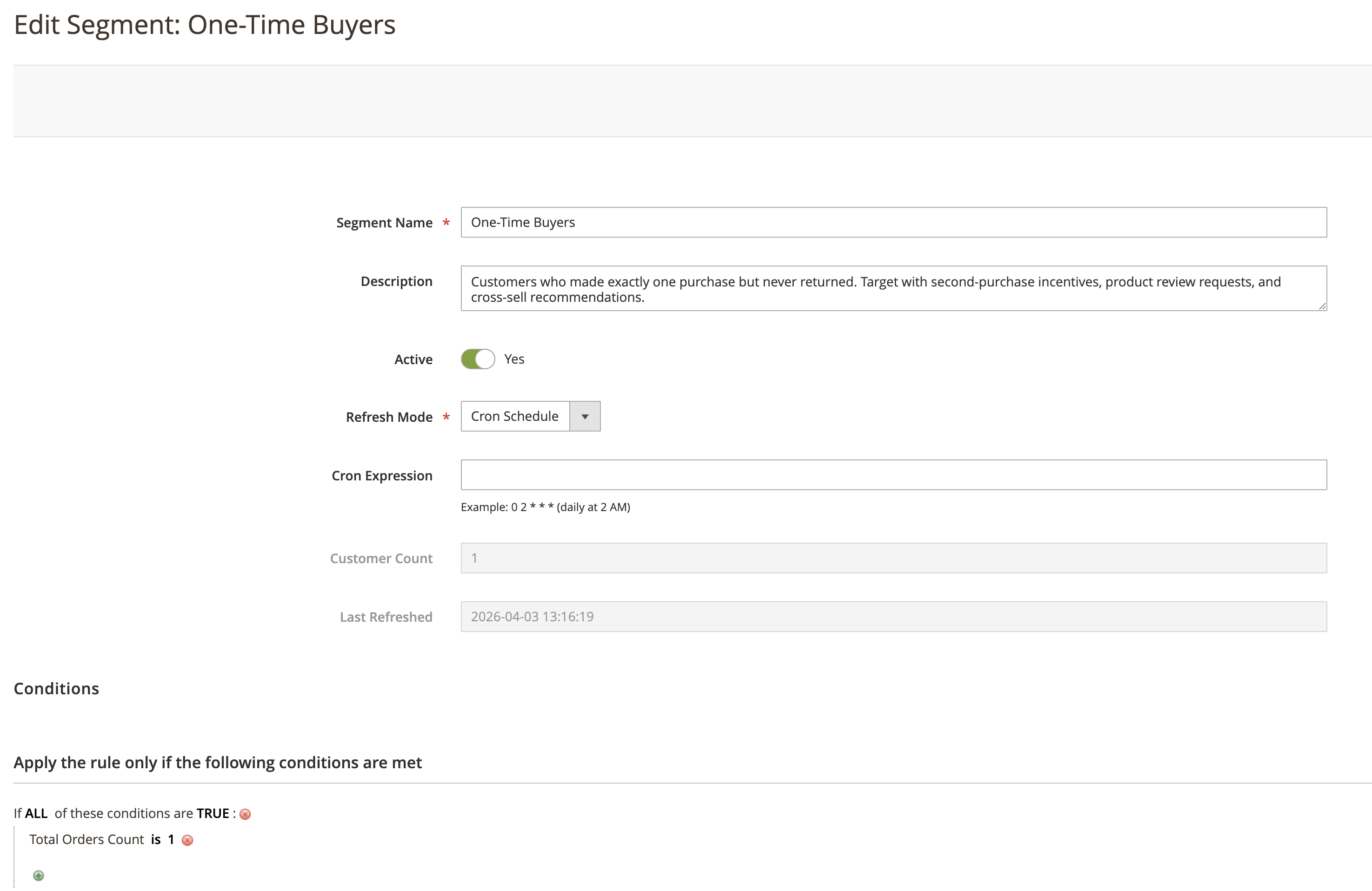 Customer Segment Editor